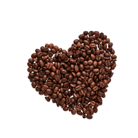 A pile of dark roasted espresso coffee beans with rich aroma and glossy texture.