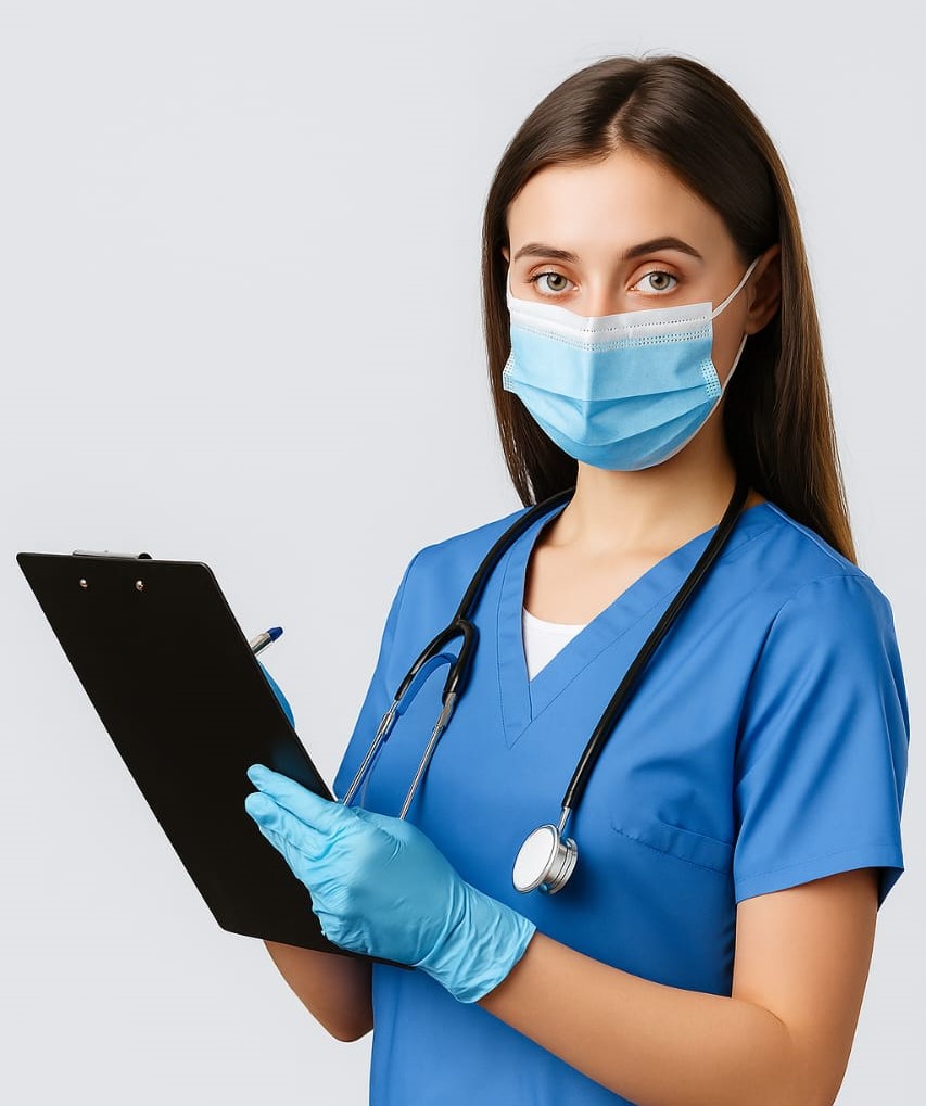 Professional doctor with stethoscope and clipboard representing health, trusted care and medical knowledge.